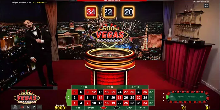 Tampilan & Fitur Khusus 500 Vegas Roulette